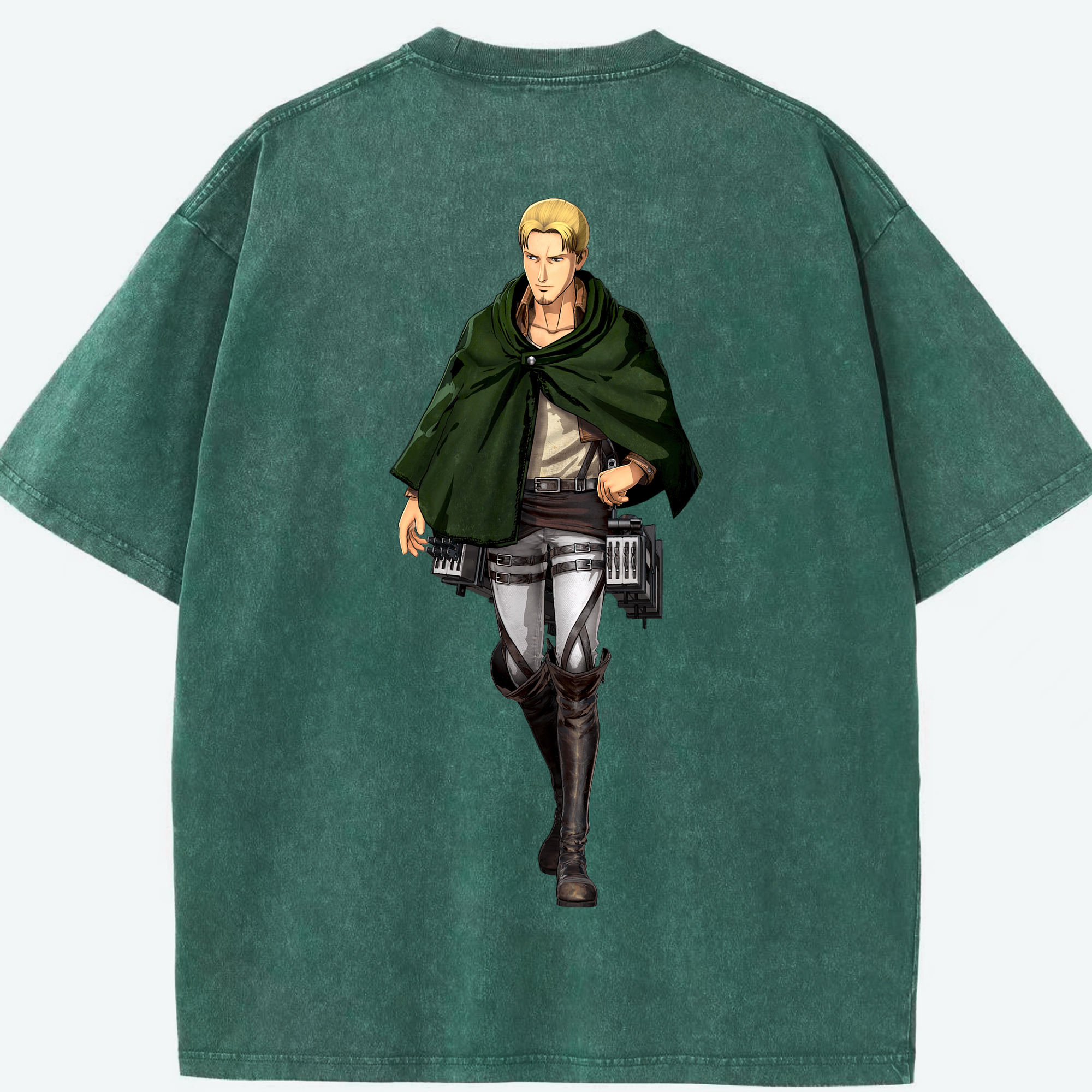 （画像用） 進撃の巨人 Attack on Titan 綿100% ヴィンテージ風 半袖Tシャツ（背面プリント）